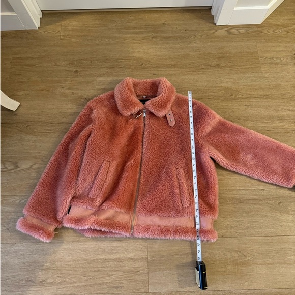 Sanctuary Pink Faux Fur Welt Pocket Jacket - Picture 10 of 11
